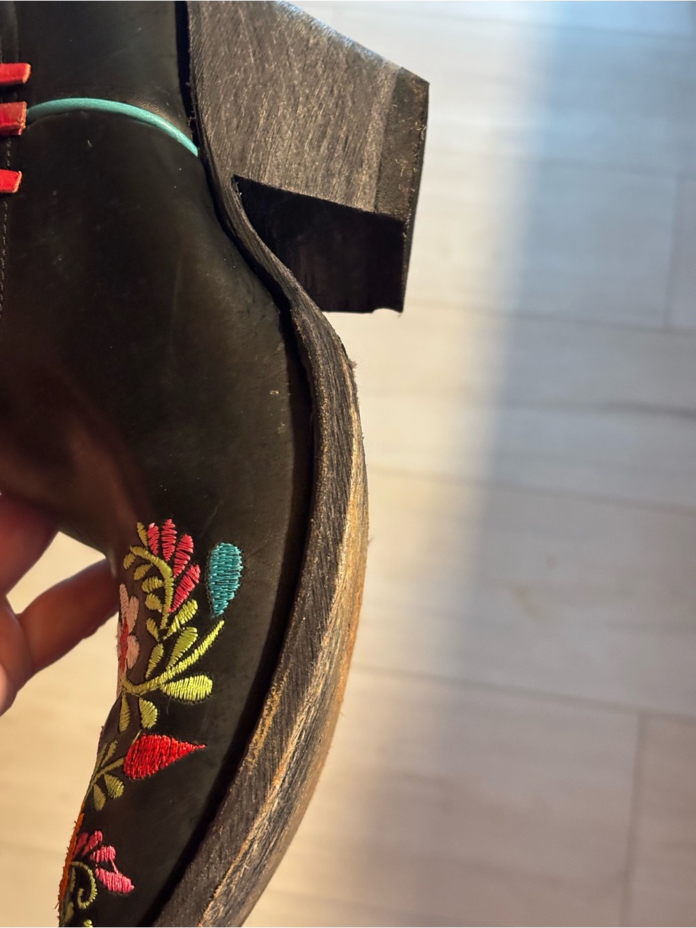 Floral Embroidered Western Heeled Boots- Rodeo Quincy “Carmen”Ariat Collab-Rare - Picture 6 of 6